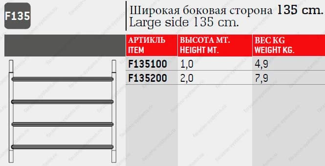 Широкая боковая сторона Faraone 2 м F135200