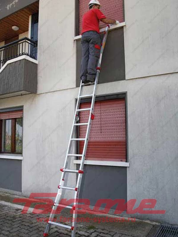 Телескопическая лестница Faraone SUPER 8+8 ступеней TELES.T4S