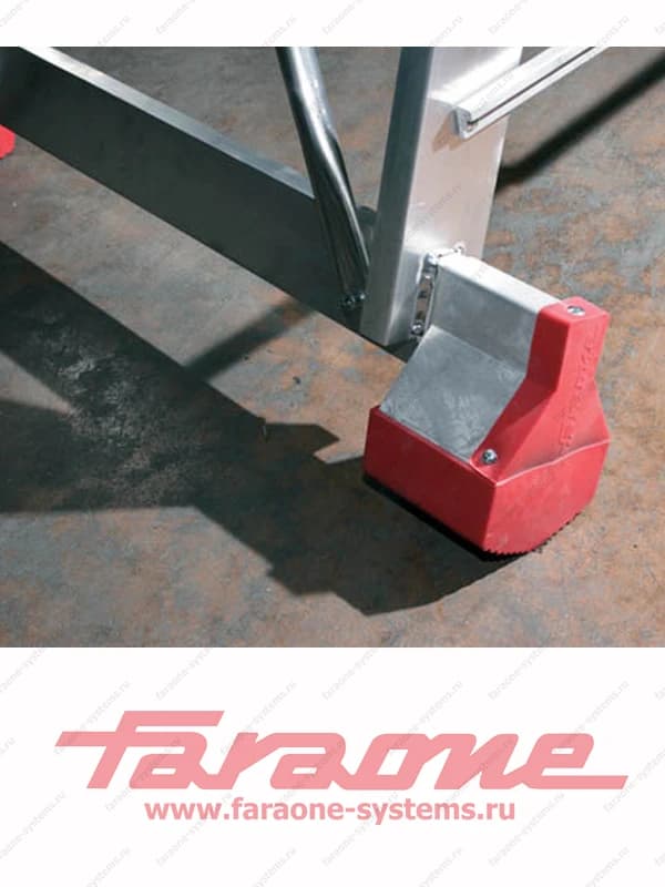 Трап складной с перилами Faraone CM60 5 ступеней, на колесах, расширенная платформа CM5LPR