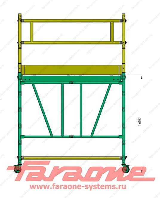 Передвижная вышка Faraone Compact XS 2,7 м (75x160 см) Pakiet A + B COM160XSAB