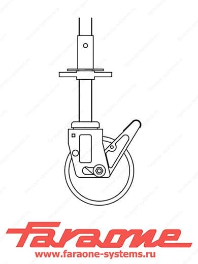 Регулируемое колесо Faraone 125 мм R125REG