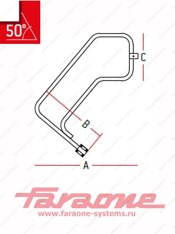 Поручень для рабочей площадки Faraone SCALA SYSTEM 50° 50