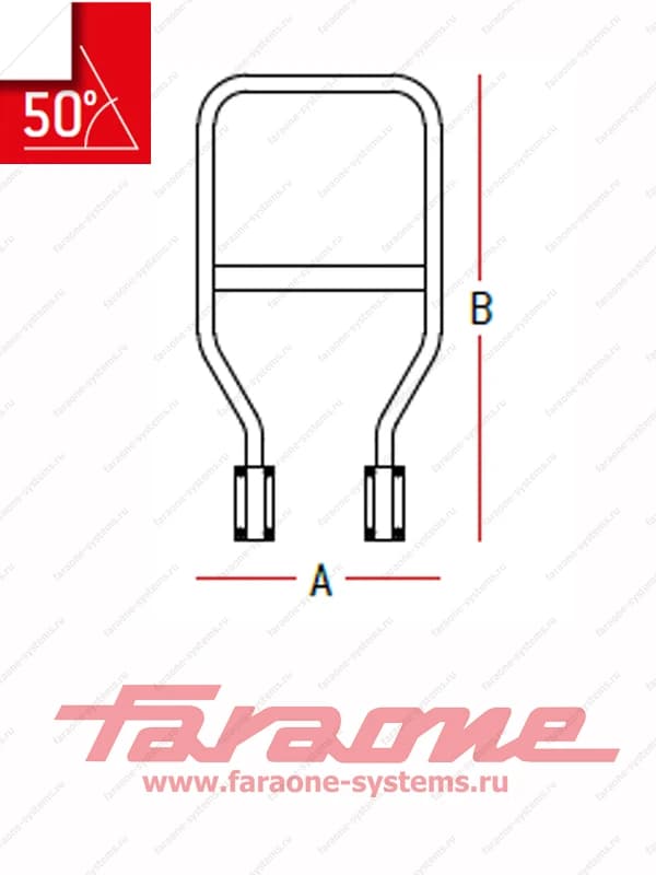 Парапет фронтальный для рабочей площадки Faraone SCALA SYSTEM 50° 50 PF1