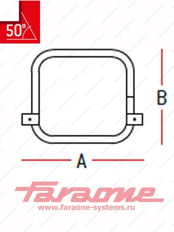 Парапет фронтальный для рабочей площадки Faraone SCALA SYSTEM 50° PF2
