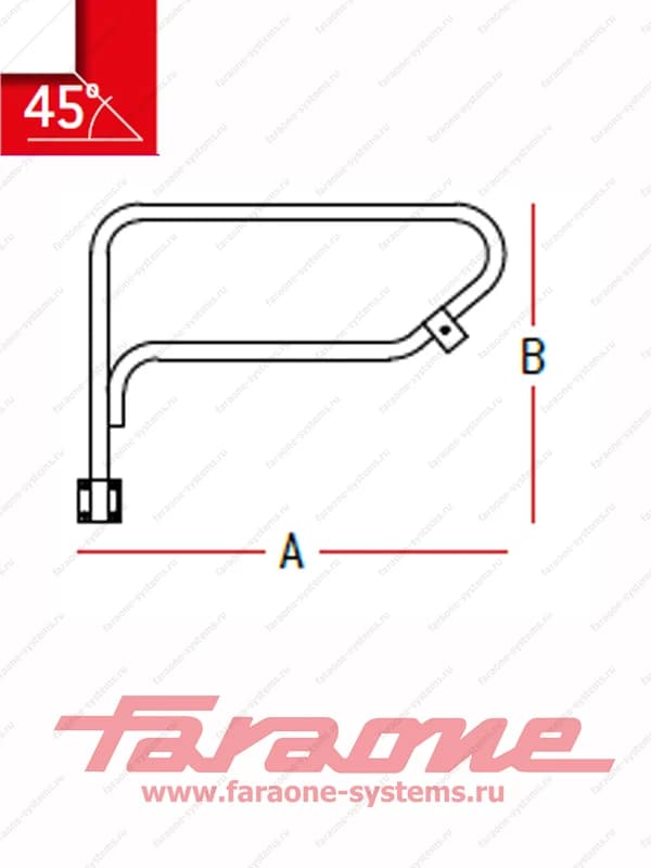 Верхний поручень для Faraone SCALA SYSTEM 45° C045