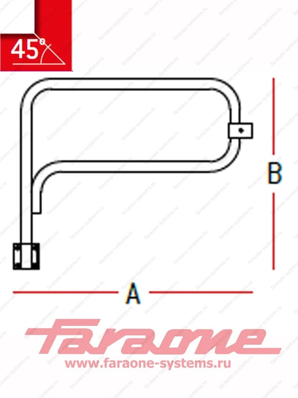 Нижний поручень для Faraone SCALA SYSTEM 45° C045