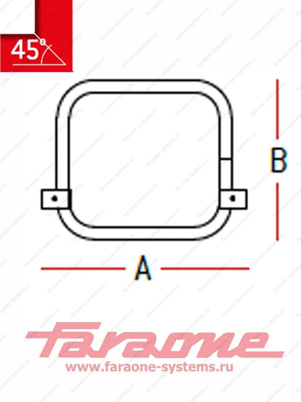 Парапет фронтальный для рабочей площадки Faraone SCALA SYSTEM 45° 50 PF2