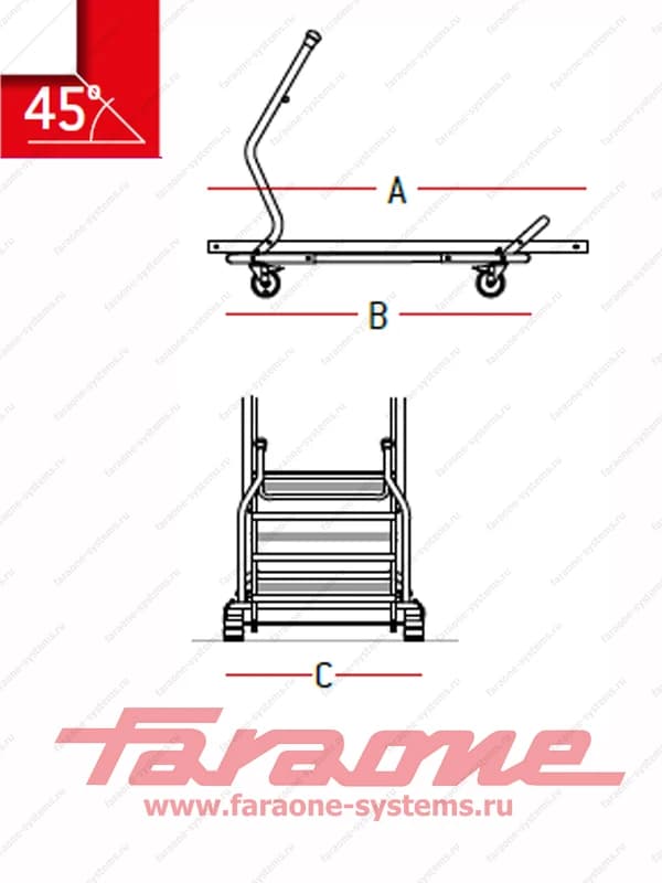 Система SICUR-STOP для Faraone SCALA SYSTEM 45° RUO4