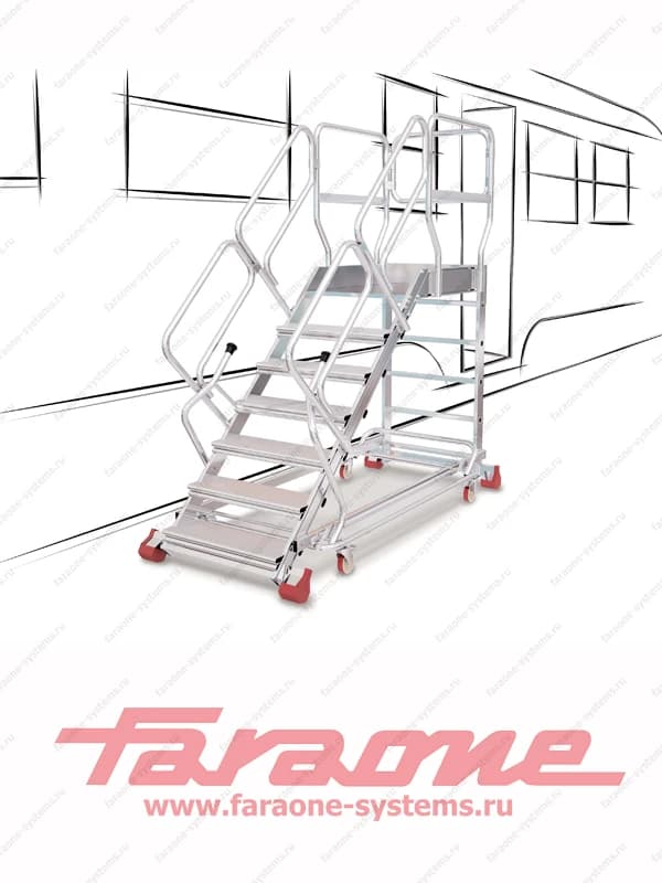Лестница 5 ступеней Faraone Scala System SY 45.1 ширина 100 см угол 45° SY45/100.5